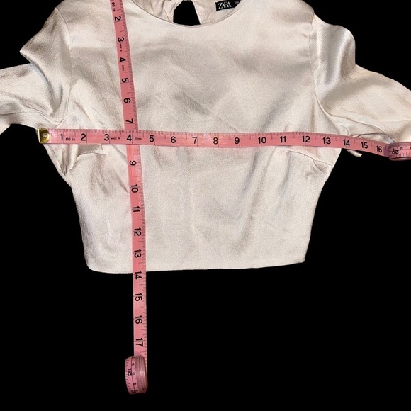 ZARA OFF WHITE CORSET BACK BLOUSE - Picture 4 of 6